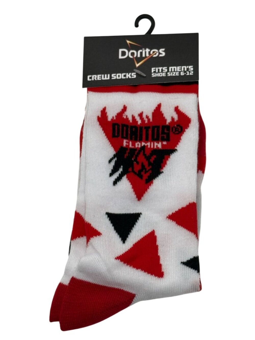 Doritos Flamin Hot Crew Socks Mens 6-12 Graphic Novelty